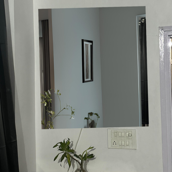 Elegant 2x2 ft Frameless Mirror - Modern & Minimalist Design - Image 3