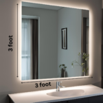 Direct Sun Beauty Mirror - 3 ft x 3 ft with LED Backlighting