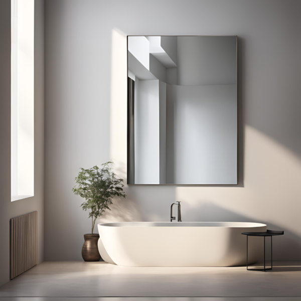 Directsun 3*1.5 ft Frameless Mirror - Modern & Minimalist Design