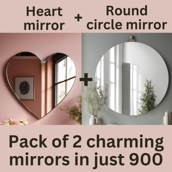 Pack of 2 aesthetic mirrors in just 900 (new year sale)