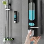 Premium Quality Multipurpose 400ml Wall Mount Transparent Liquid Soap Dispenser Use for Foam, Conditioner, Gel, Lotion, Soap, Liquid, Shampoo Dispenser (Black) (Pack of 1)